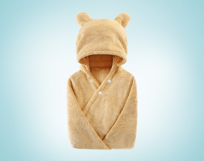 Cotton Hooded Bath Towel for Babies