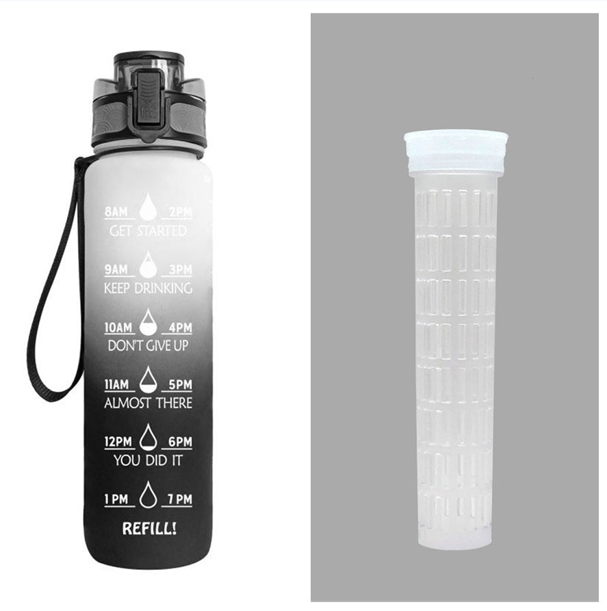 1L Tritan Motivational Water Bottle with Time Marker