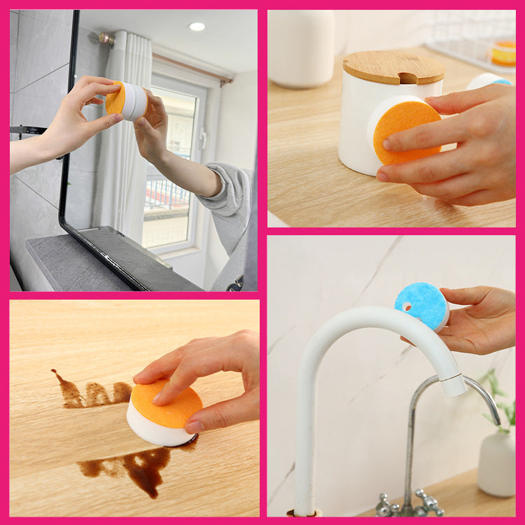 Kitchen Washing Bowl with Cleaning Sponge Mop