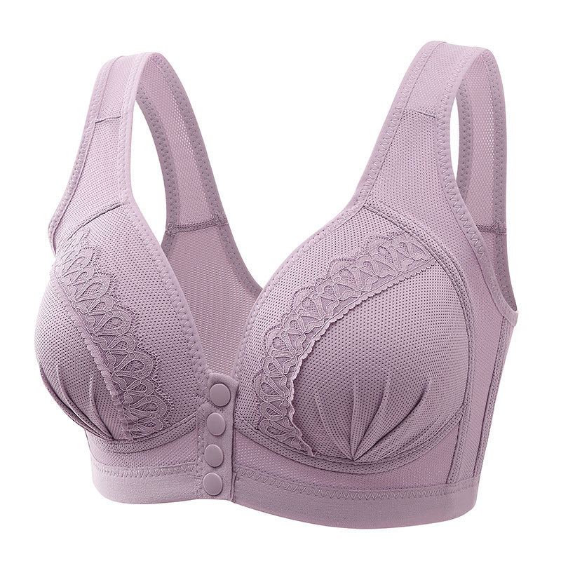 Front Closure Wireless Push-Up Bra