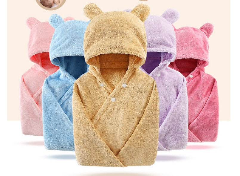 Cotton Hooded Bath Towel for Babies