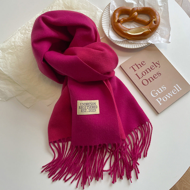 Double-Sided Cashmere Scarf for Women/men