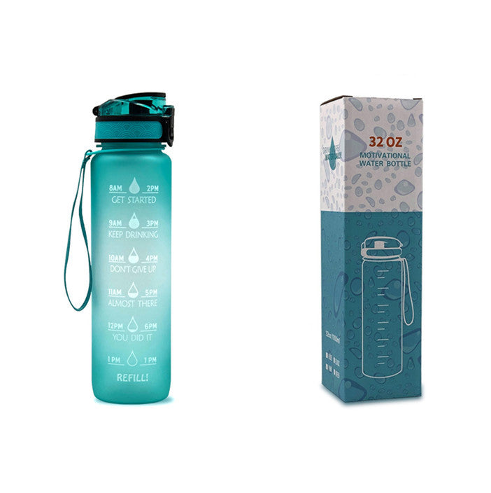 1L Tritan Motivational Water Bottle with Time Marker