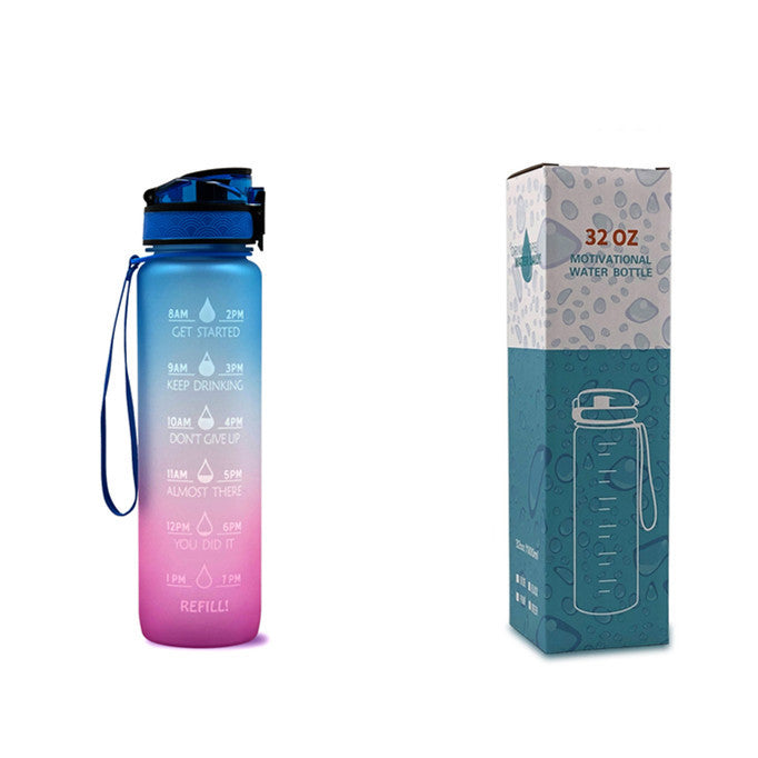 1L Tritan Motivational Water Bottle with Time Marker