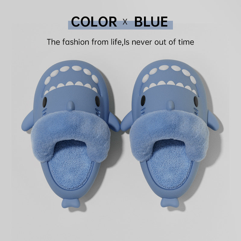 Holidays Shark Slippers for Men & Women - Warm, Fuzzy, Non-Slip Cozy Slippers for Christmas & Winter