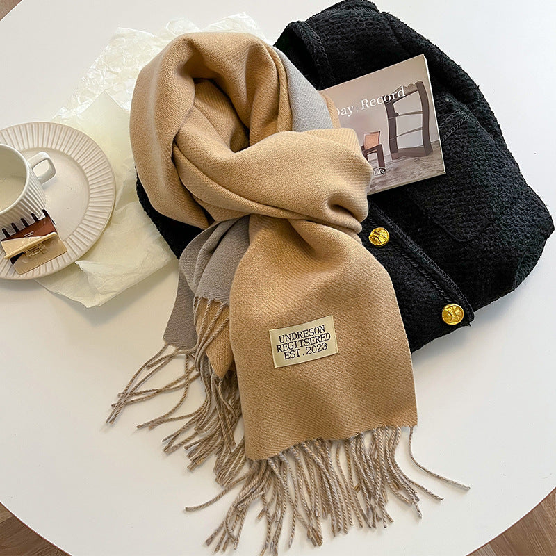 Double-Sided Cashmere Scarf for Women/men