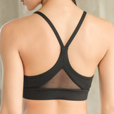 Back Mesh Triangle Push-Up Sports Bra