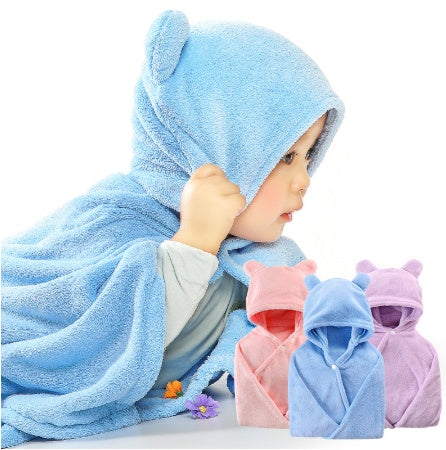 Cotton Hooded Bath Towel for Babies