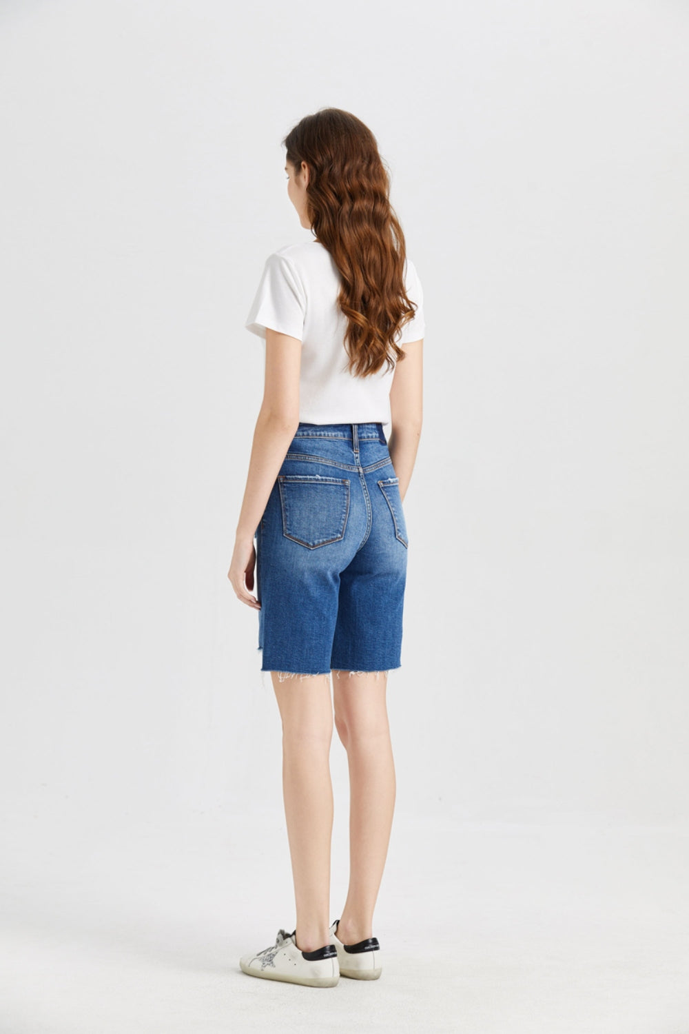 BAYEAS Full Size Super High Rise Denim Bermuda Shorts