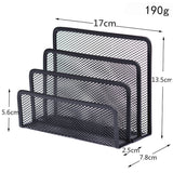 1pc Metal Mesh Book Shelf Desk Organizer