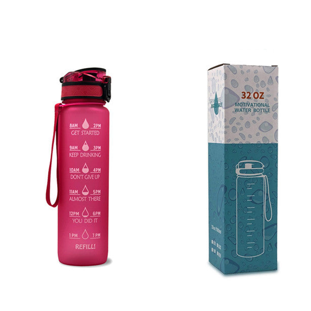 1L Tritan Motivational Water Bottle with Time Marker