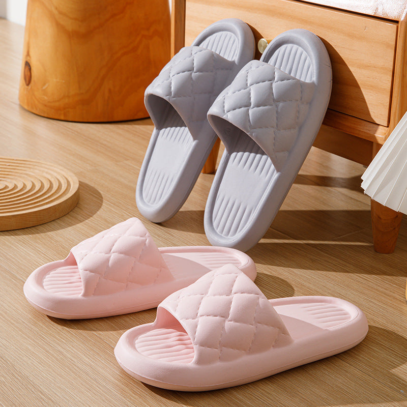 Rhombus Design Non-Slip Summer Home Slippers