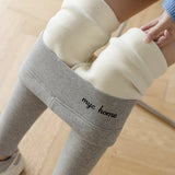 Autumn/Winter Plus Velvet High Waist Padded Pants