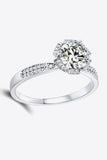 925 Sterling Silver 1 Carat Moissanite Ring