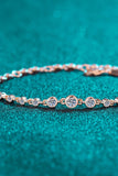 925 Sterling Silver Inlaid Moissanite Bracelet