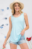 Celeste Full Size Back Contrast Bow Tie Tank