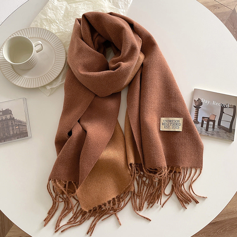 Double-Sided Cashmere Scarf for Women/men