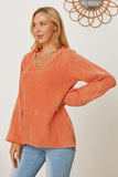 Frill V-Neck Balloon Sleeve Blouse