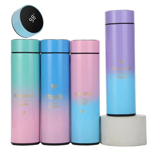 Smart Stainless Steel Thermos – 500ml Vacuum Insulated Bottle With LED temperature display