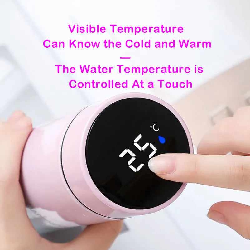Smart Stainless Steel Thermos – 500ml Vacuum Insulated Bottle With LED temperature display