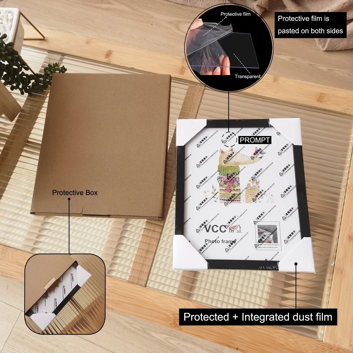 Wooden Photo Frame – Wall Hanging or Stand for A4 Pictures