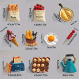 3D Food Cartoon Fridge Magnets – Set of 10