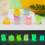 12pcs Luminous Mini Hamster Figurines