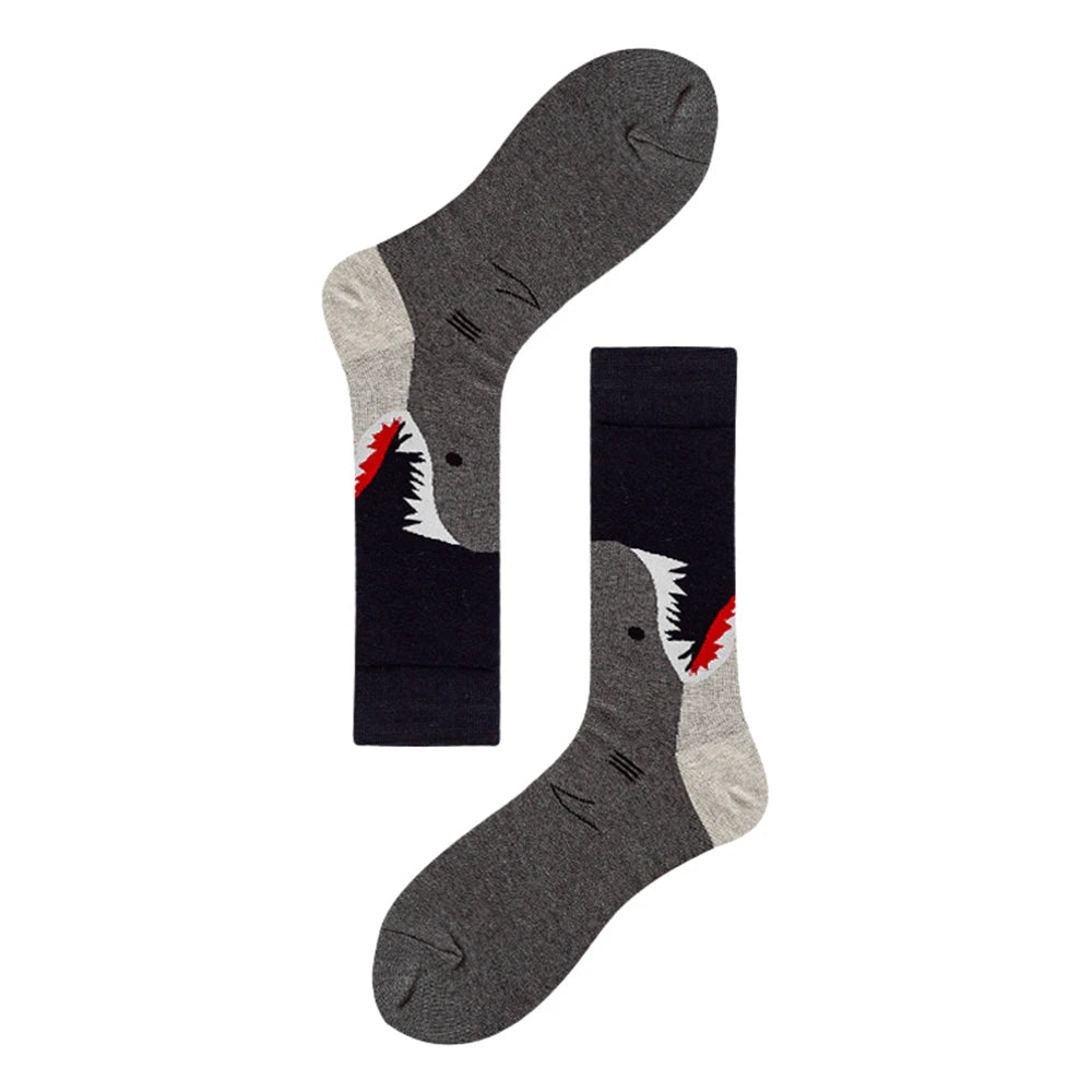 Happy Shark Unisex Hip Hop Skateboard Socks