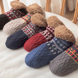 Men's Non-Slip Fleece Winter Slippers