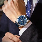 POEDAGAR Luxury Waterproof Chronograph Watch for Men