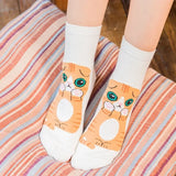 Cartoon Cat & Dog Pattern Socks for Women