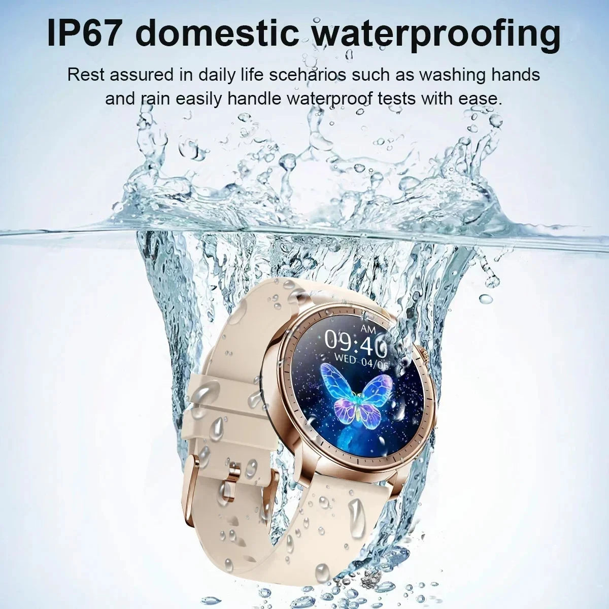 2024 Women's Smartwatch - AMOLED, Health Tracker, Bluetooth, Waterproof