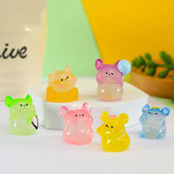 12pcs Luminous Mini Hamster Figurines