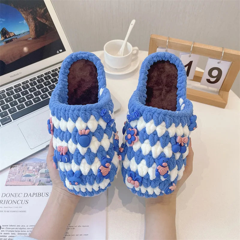 Unisex Crochet  Winter Slippers | Warm, Handmade Christmas Gift