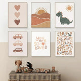 Dinosaur Alphabet Wall Art