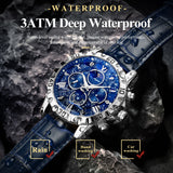 POEDAGAR Luxury Waterproof Chronograph Watch for Men