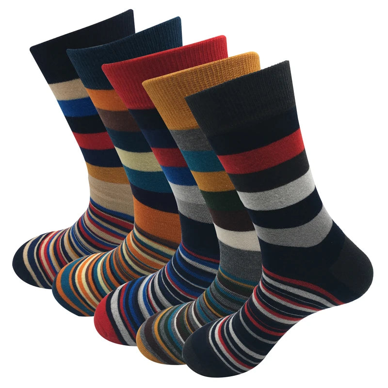 Men's Striped Cotton Socks