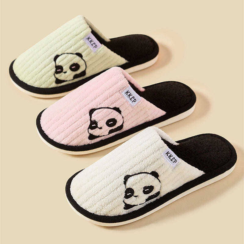 Cute Panda Winter Slippers for Couples