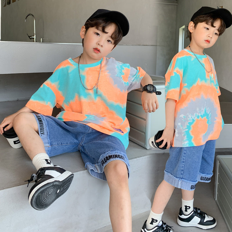 Boys Loose Short Sleeve T-Shirt Shorts Set