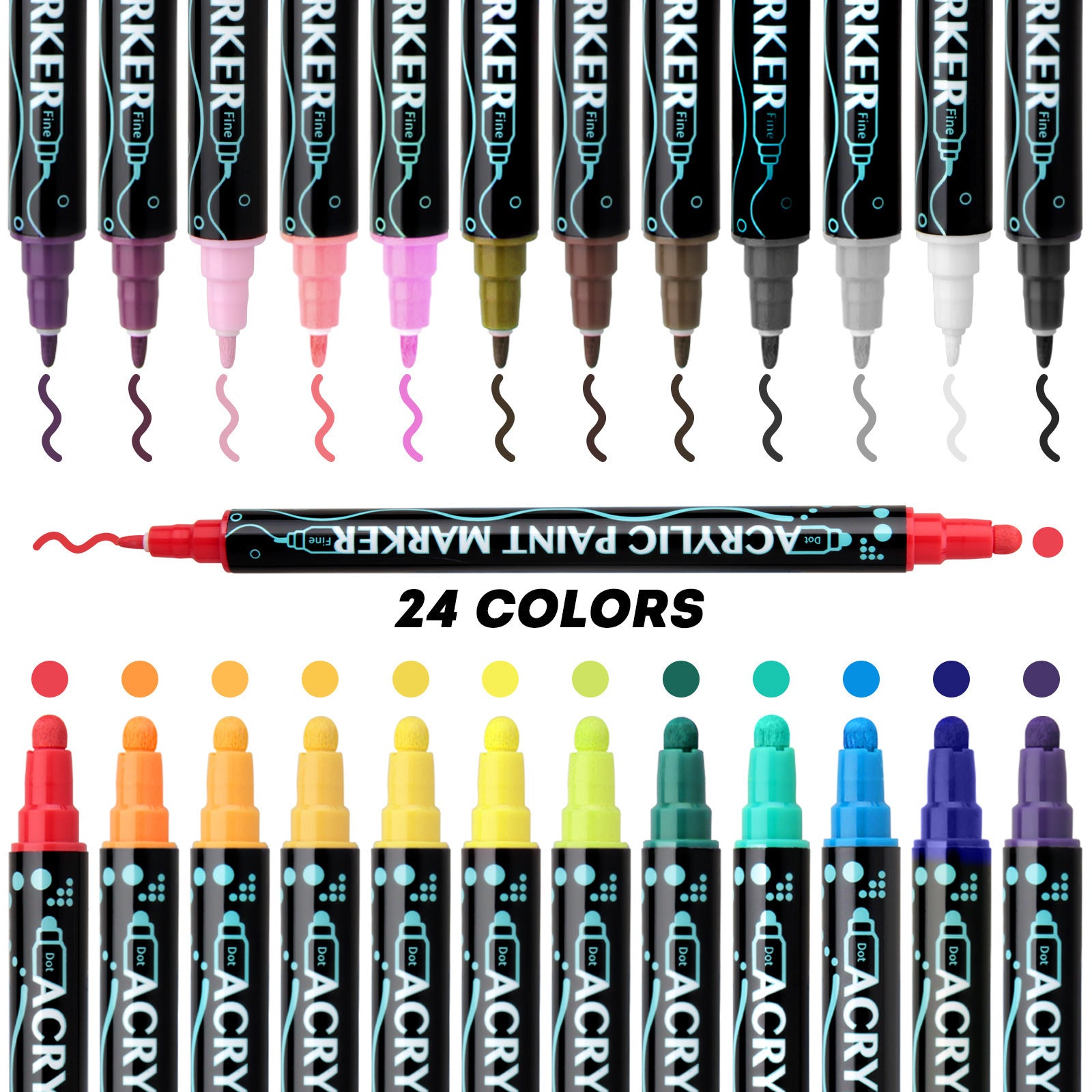 Acrylic Double-headed Marker Pen