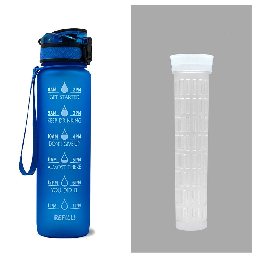 1L Tritan Motivational Water Bottle with Time Marker