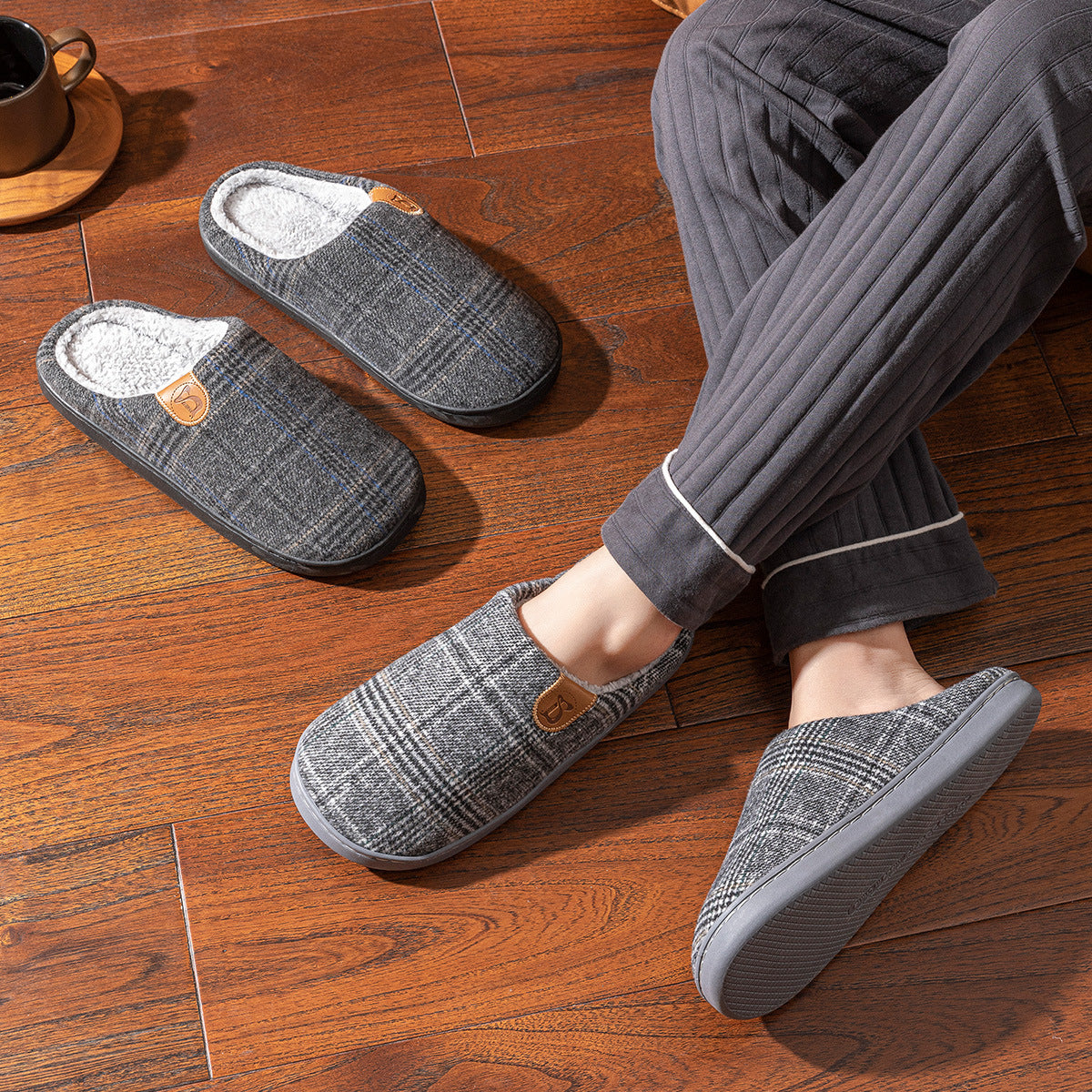 Men's Cotton Winter Indoor Slippers