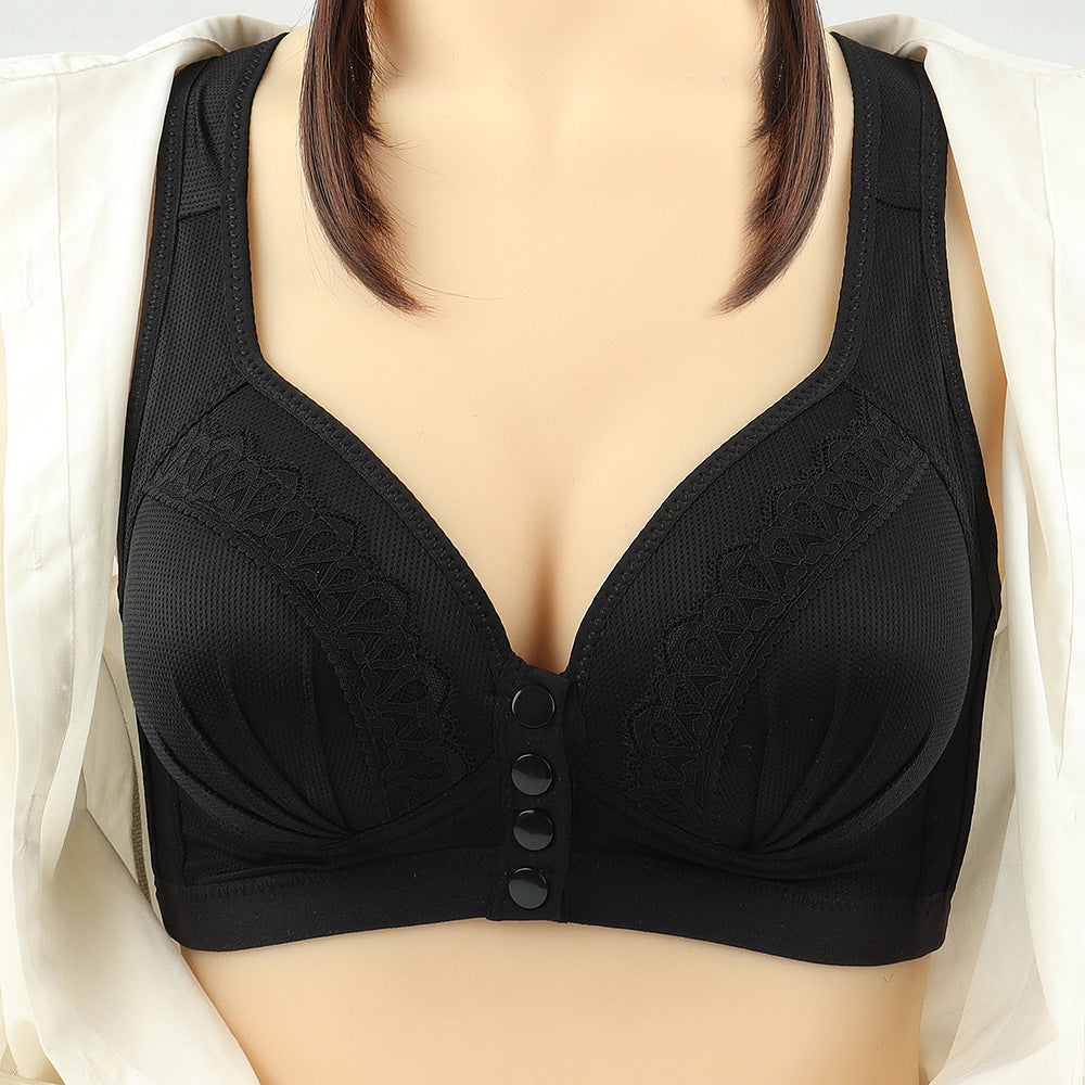 Front Closure Wireless Push-Up Bra