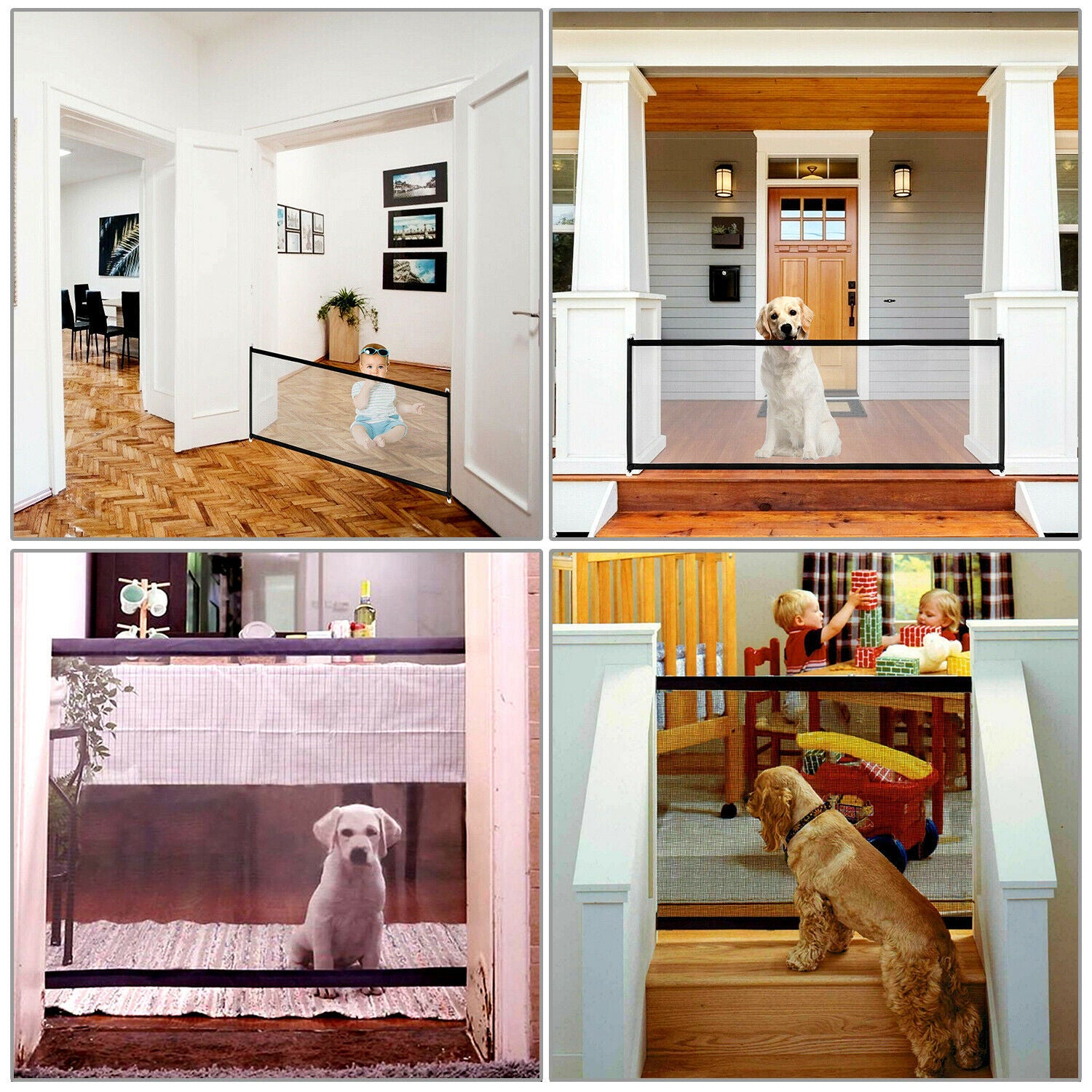 Portable Mesh Safety Gate for Pets