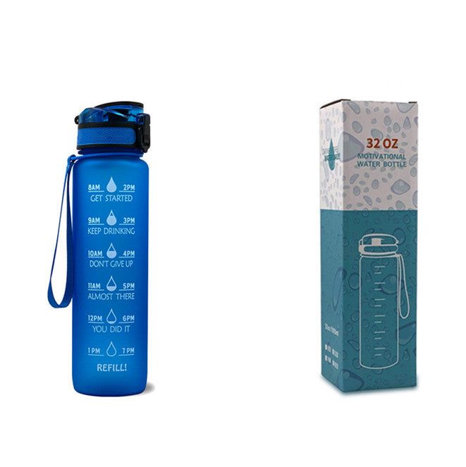 1L Tritan Motivational Water Bottle with Time Marker