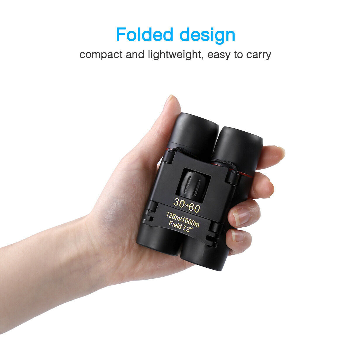 30x60 Compact Folding Binoculars for Travel & Outdoor