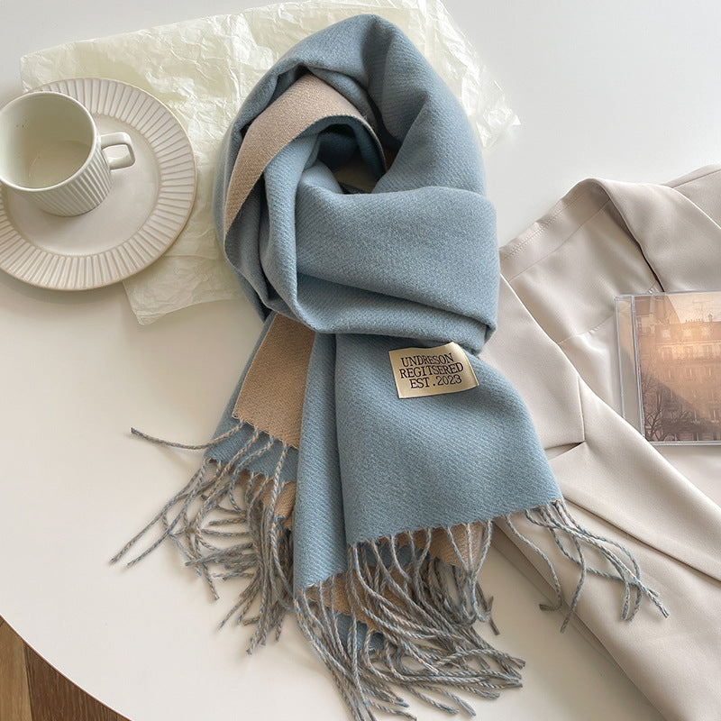 Double-Sided Cashmere Scarf for Women/men