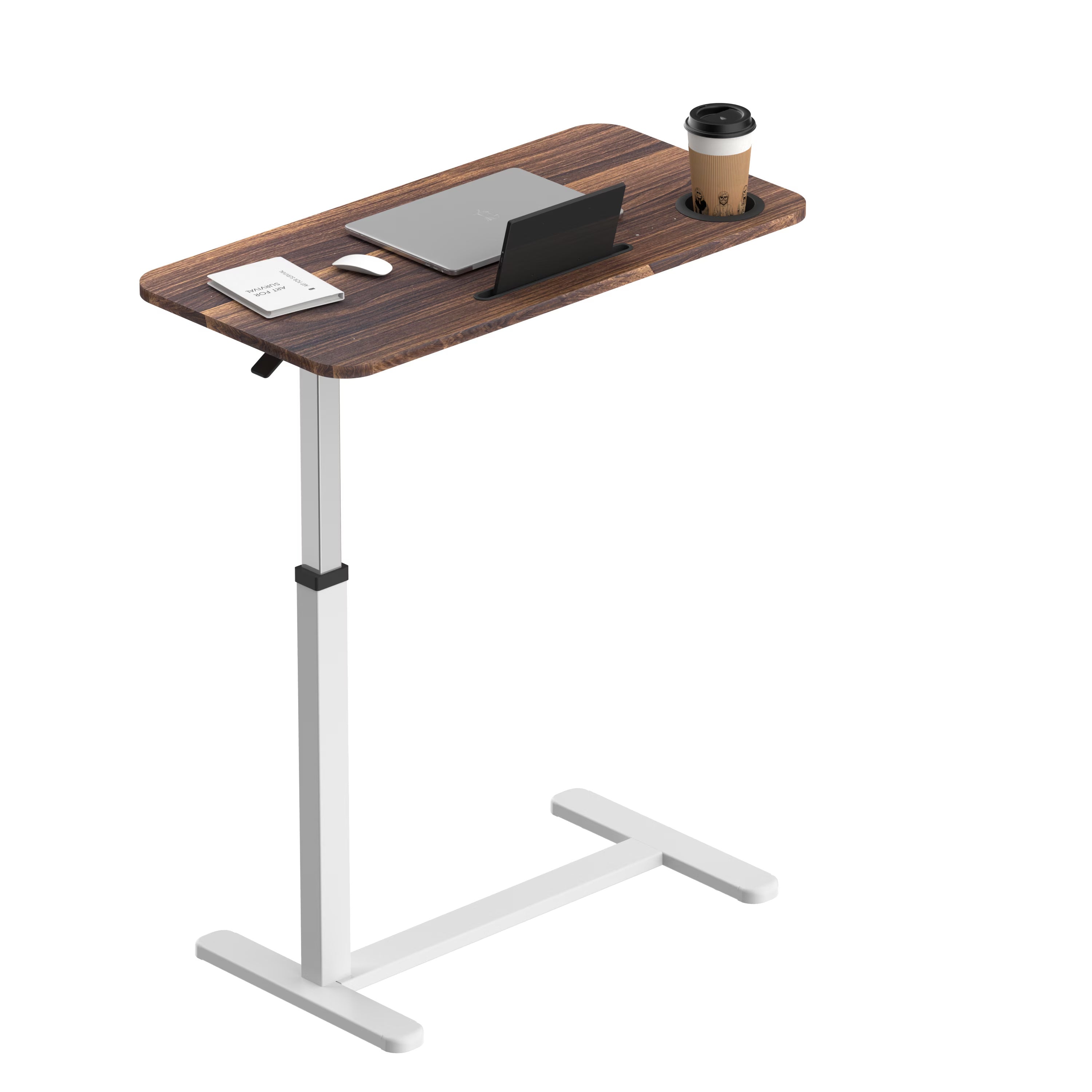 Rolling Adjustable Height Desk with Wheels - 31x16 inch