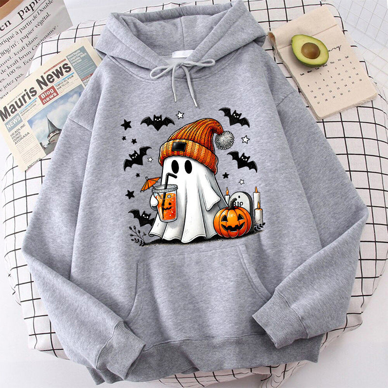 Halloween Ghost Pumpkin Bat Hoodies for Women