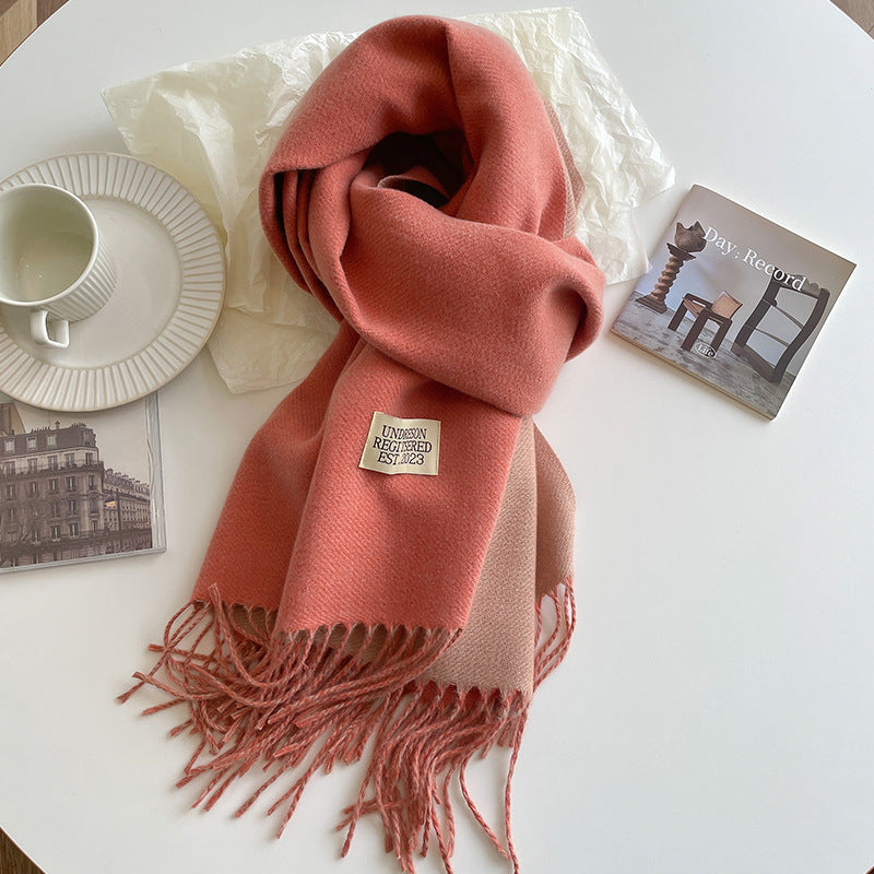 Double-Sided Cashmere Scarf for Women/men